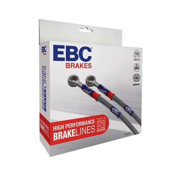 BLA1219-4L - EBC Braided Steel Brake Lines; Front & Rear - Image 2
