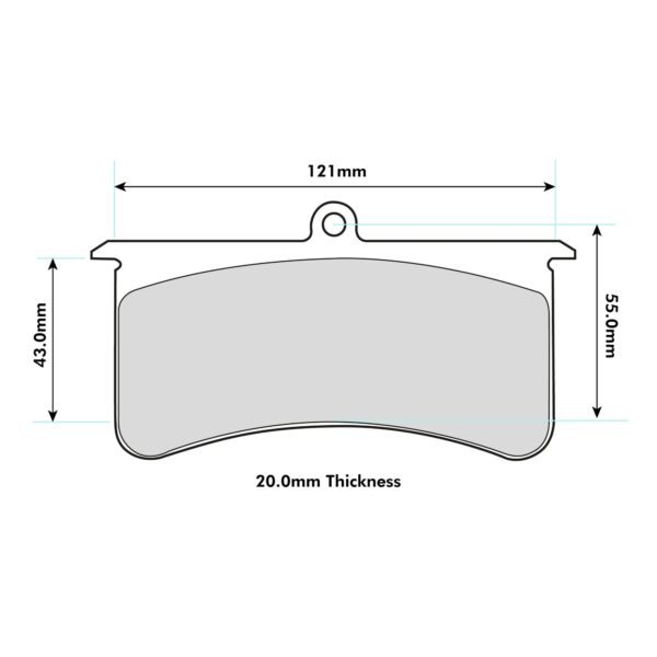 8073PR - PBS ProRace Brake Pads; Front - Image 2
