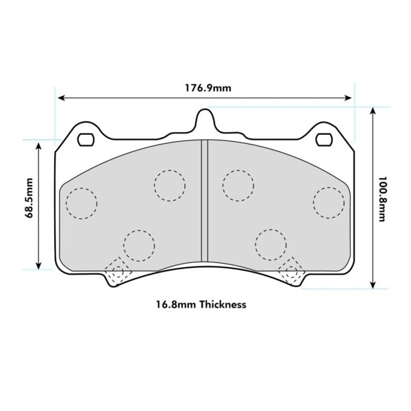 8651PR - PBS ProRace Brake Pads; Front - Image 2
