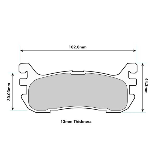 1283PT - PBS ProTrack Brake Pads; Rear - Image 2