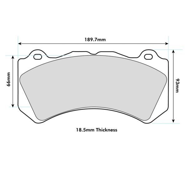 8571PT - PBS ProTrack Brake Pads; Front - Image 2