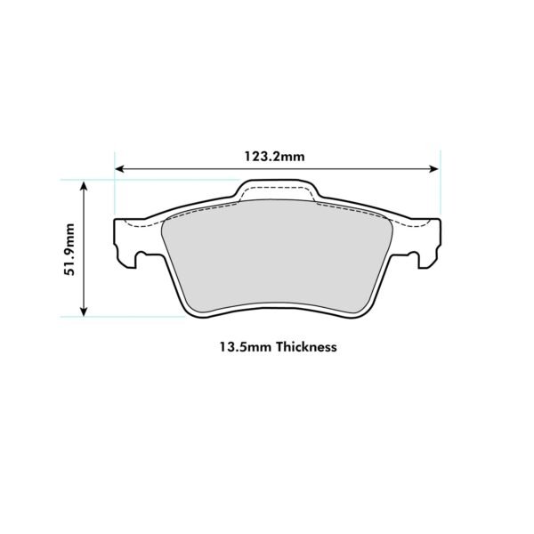 8152PT - PBS ProTrack Brake Pads; Rear - Image 2