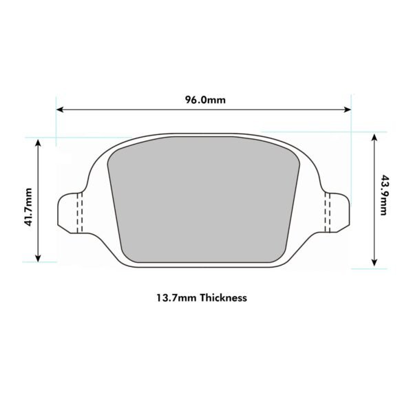 0989PR - PBS ProRace Brake Pads; Rear - Image 2
