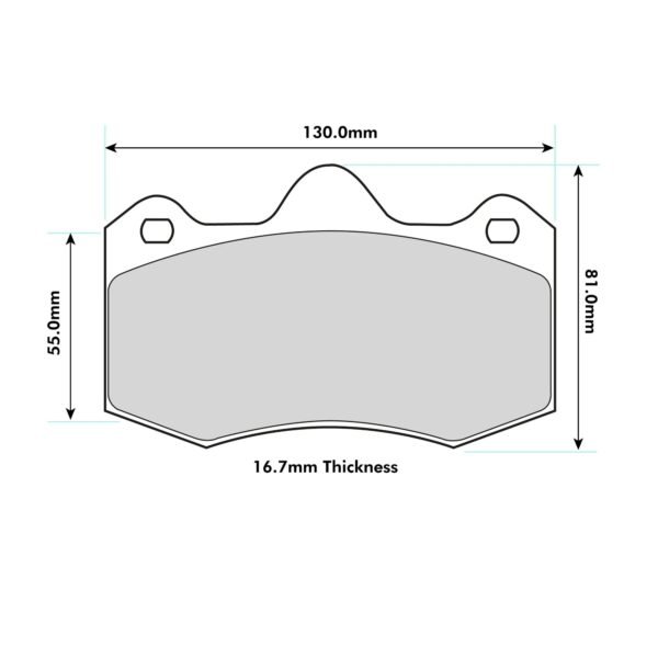 8445PR - PBS ProRace Brake Pads; Front/Rear - Image 2