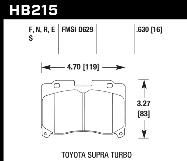 HB215S.630 - Hawk HT-10 Brake Pads; Front - Image 2