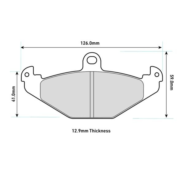 0919PT - PBS ProTrack Brake Pads; Rear - Image 2