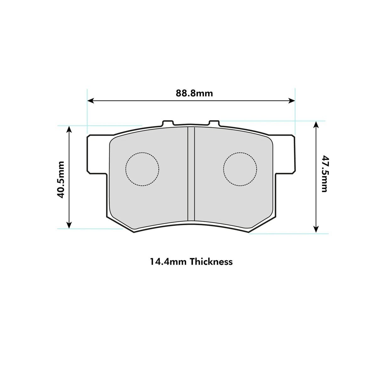1142PT - PBS ProTrack Brake Pads; Rear - Image 2