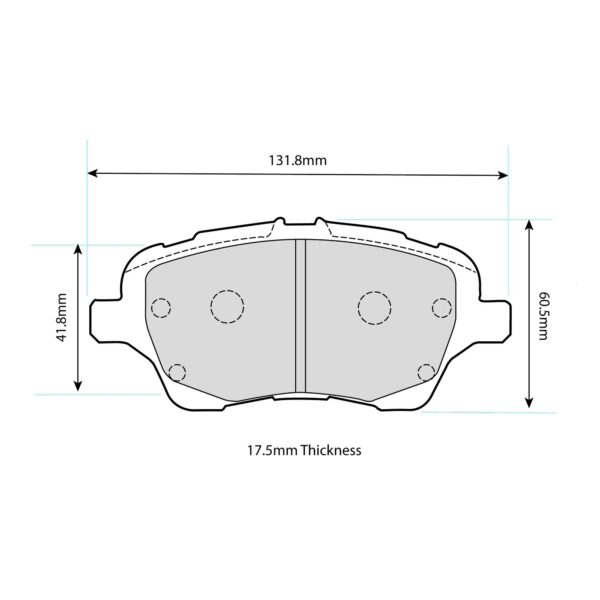1730PCS1 - PBS ProComp S1 Brake Pads; Front - Image 2