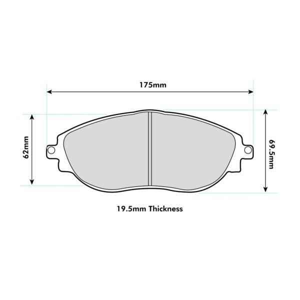 2001PT - PBS ProTrack Brake Pads; Front - Image 2