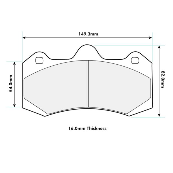 8618PT - PBS ProTrack Brake Pads; Front - Image 2