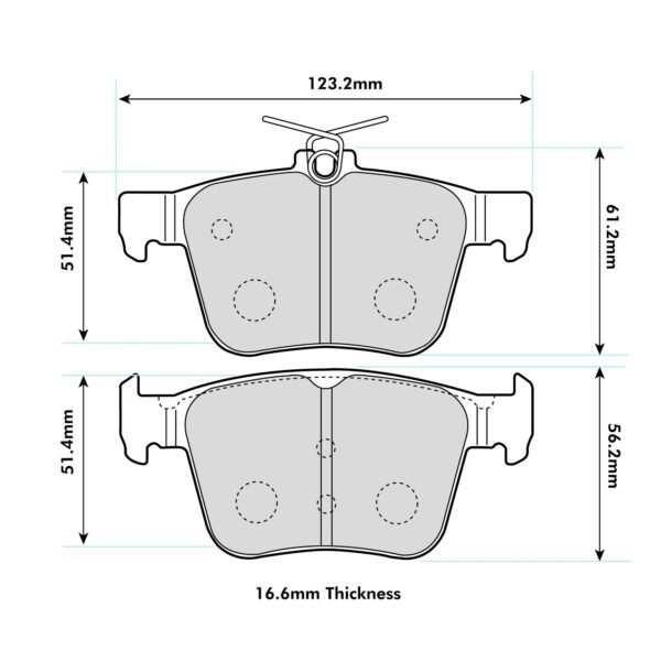 7002PCR - PBS ProComp R Brake Pads; Rear - Image 2