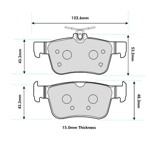 8650PT - PBS ProTrack Brake Pads; Rear - Image 2