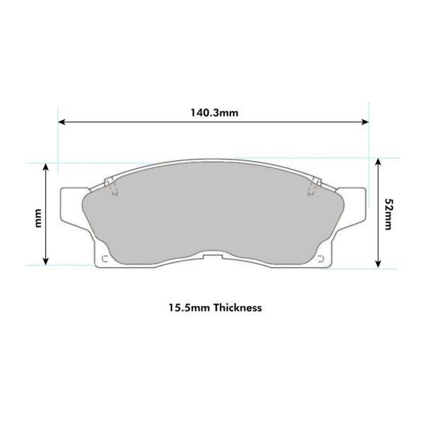 1227PT - PBS ProTrack Brake Pads; Front - Image 2