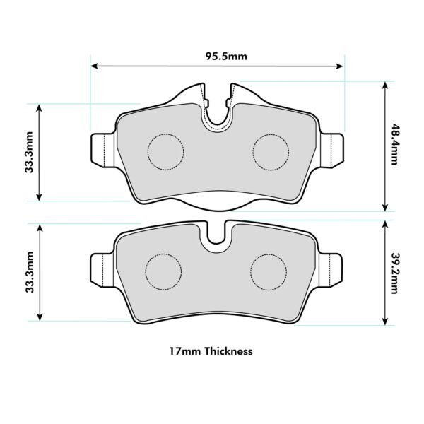 8472PT - PBS ProTrack Brake Pads; Rear - Image 2