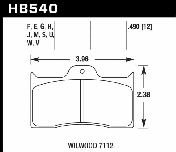 HB540E.490 - Hawk Blue 9012 Brake Pads; - Image 2