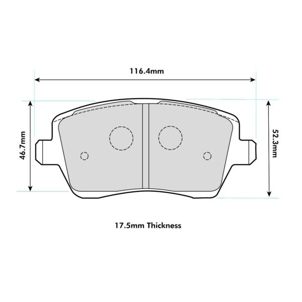 8368PCS1 - PBS ProComp S1 Brake Pads; Front - Image 2