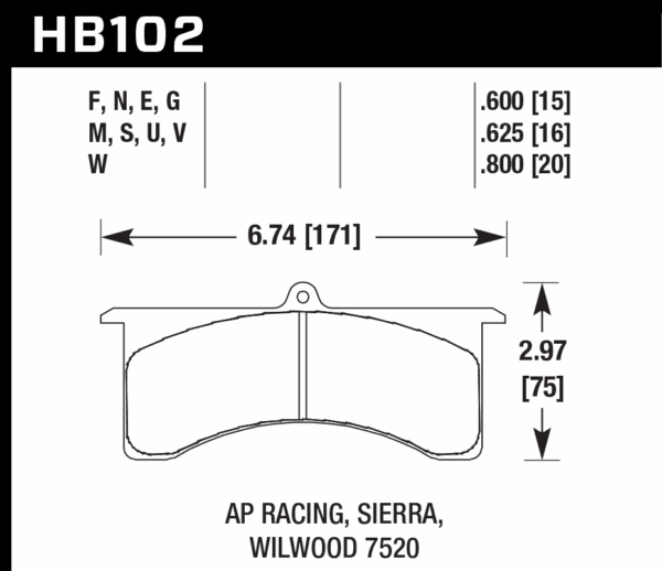 HB102W.800 - Hawk DTC-30 Brake Pads; - Image 2