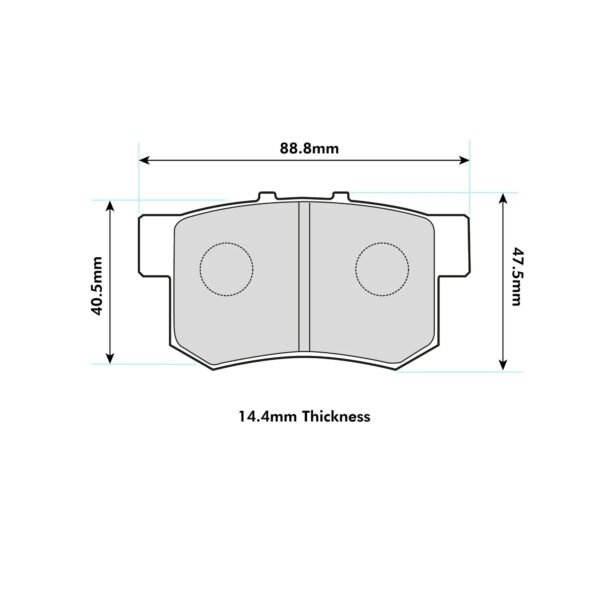 1142PCR - PBS ProComp R Brake Pads; Rear - Image 2