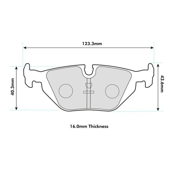 8002PCS1 - PBS ProComp S1 Brake Pads; Rear - Image 2