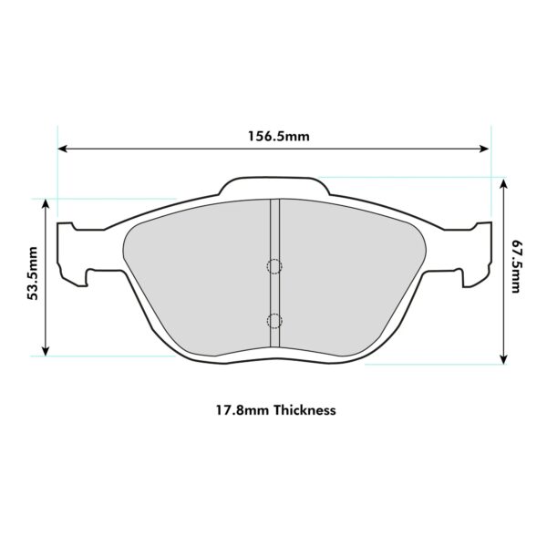 8197PT - PBS ProTrack Brake Pads; Front - Image 2