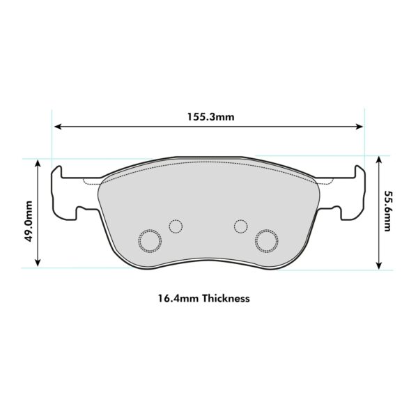 2004PT - PBS ProTrack Brake Pads; Front - Image 2