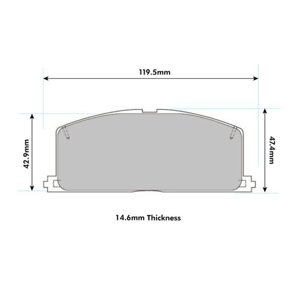 0308PR - PBS ProRace Brake Pads; Front - Image 2