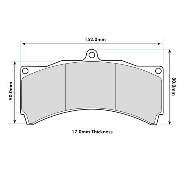 8448PCS2 - PBS ProComp S2 Brake Pads; Front - Image 2