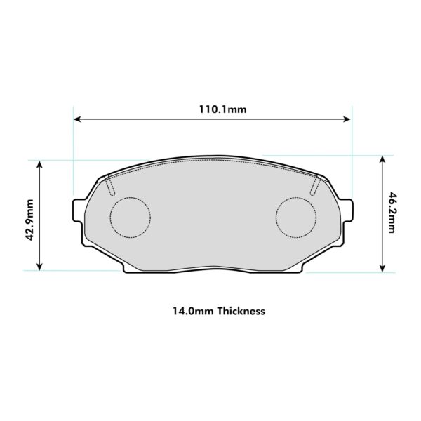 1178PT - PBS ProTrack Brake Pads; Front - Image 2