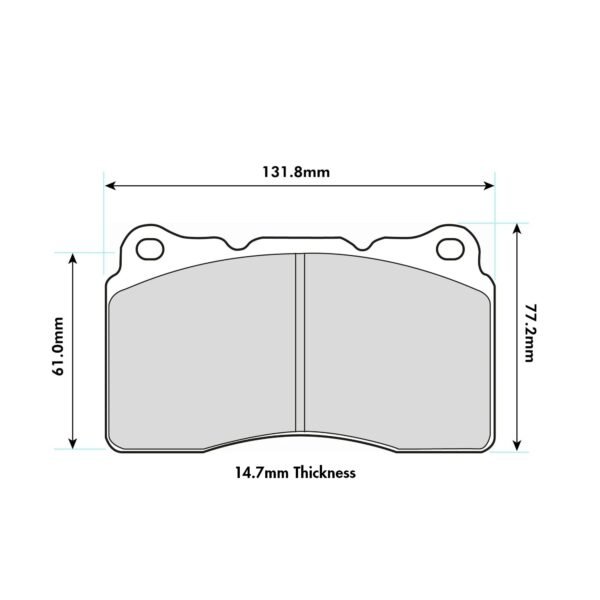 8017PR14.7T - PBS ProRace Brake Pads; Front/Rear - Image 2