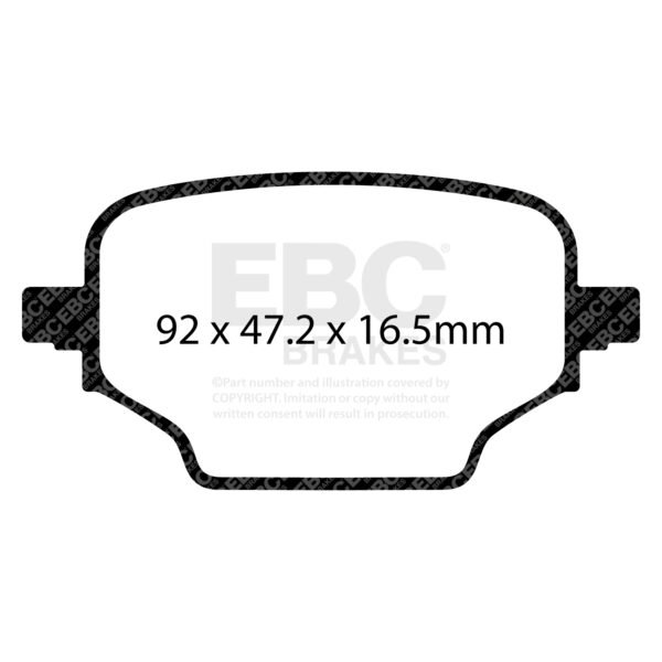 DPX2473 - EBC Ultimax Brake Pads; Rear - Image 2
