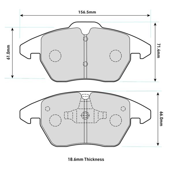 8311PT - PBS ProTrack Brake Pads; Front - Image 2