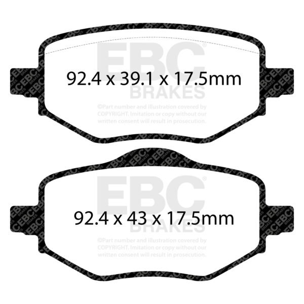 DPX2442 - EBC Ultimax Brake Pads; Rear - Image 2