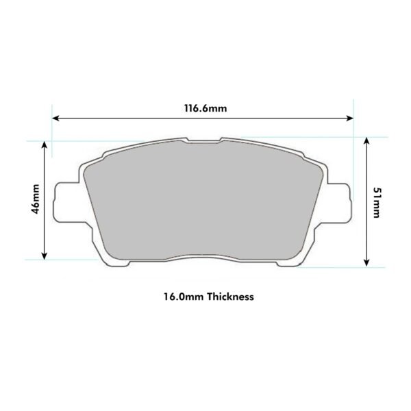 0984PT - PBS ProTrack Brake Pads; Front - Image 2