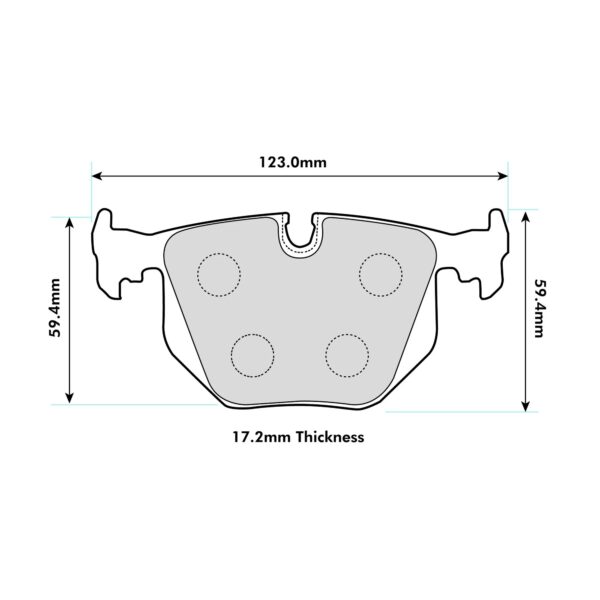 8422PR - PBS ProRace Brake Pads; Rear - Image 2