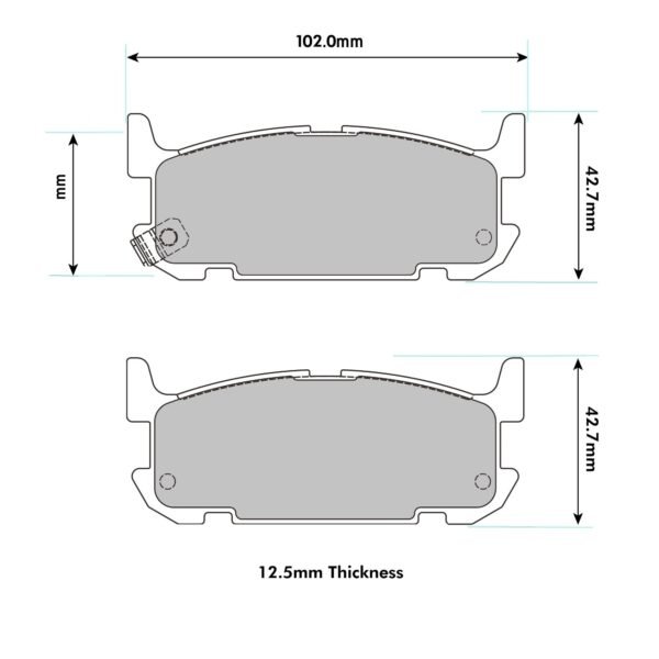 8326PT - PBS ProTrack Brake Pads; Rear - Image 2