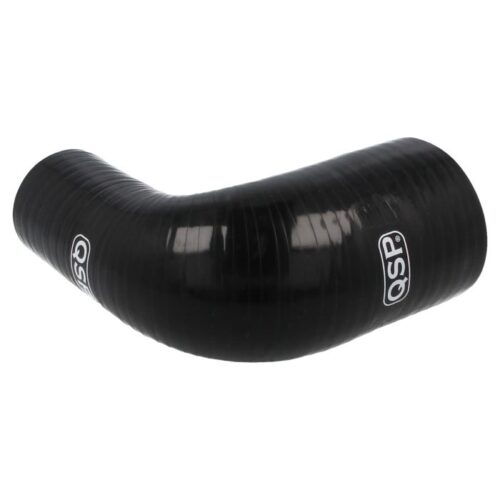 Silicone hose – 90° reducer bend – 89-76 mm – Black