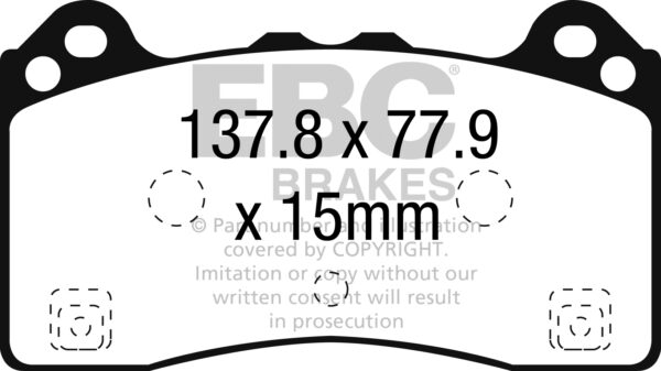 DP82274RP1 - EBC RP-1 Brake Pads; Front - Image 4