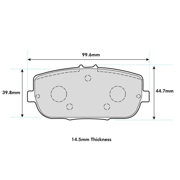 8614PR - PBS ProRace Brake Pads; Rear - Image 2
