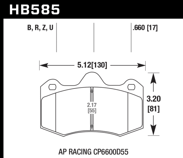 HB585Z.660 - Hawk PC Brake Pads; - Image 2