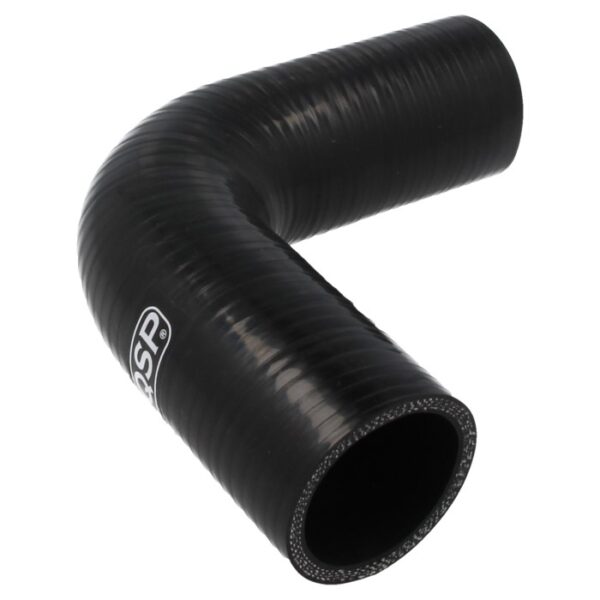 Silicone hose - 90° bend - 76 mm - Black