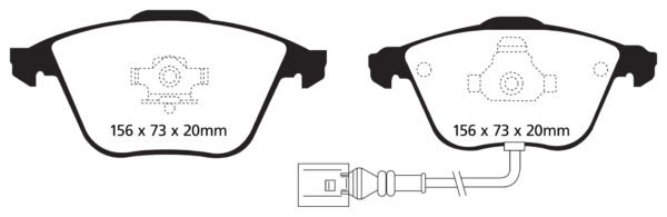 DP81594RP1 - EBC RP-1 Brake Pads; Front - Image 2