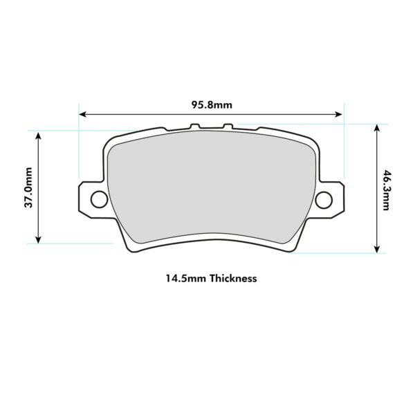 8417PR - PBS ProRace Brake Pads; Rear - Image 2