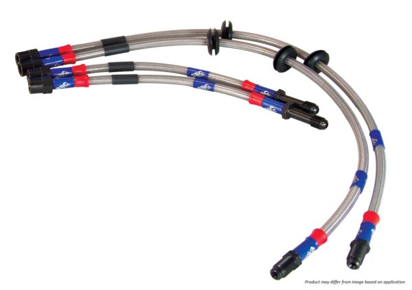 BLA2158-4L - EBC Braided Steel Brake Lines; Front & Rear