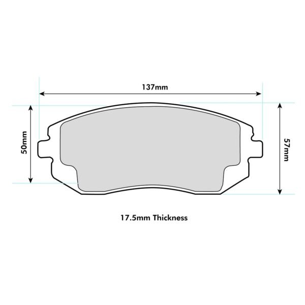 8222PT - PBS ProTrack Brake Pads; Front - Image 2