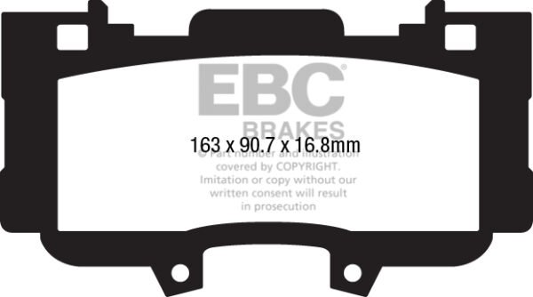 DP53042NDX - EBC Bluestuff NDX Brake Pads; Front - Image 2