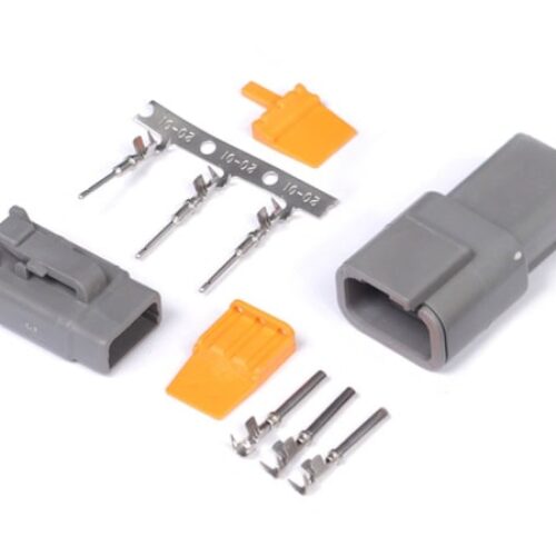 Haltech Plug and Pins Only Set Deutsch DTM-3 Conn (7.5 Amp)