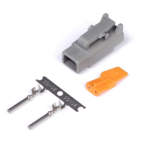 Haltech Plug and Pins Only Male Deutsch DTM-2 Conn (7.5 Amp)