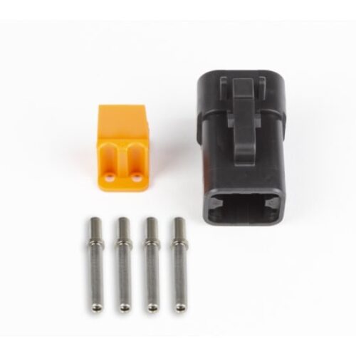 Haltech Plug & Pins only Male Deutsch DTP-06-4S Black Conn (