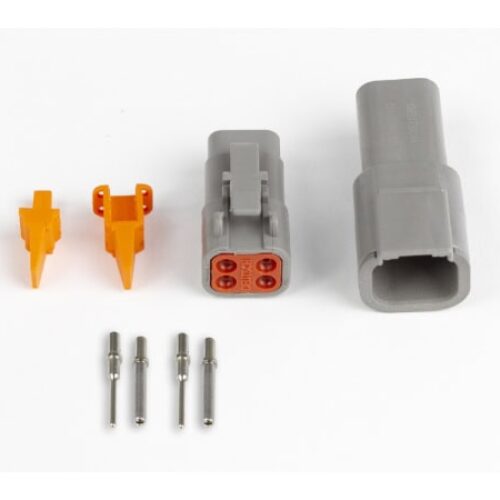 Haltech Plug and Pins Only Set Deutsch DTM-4 Conn (7.5 Amp)