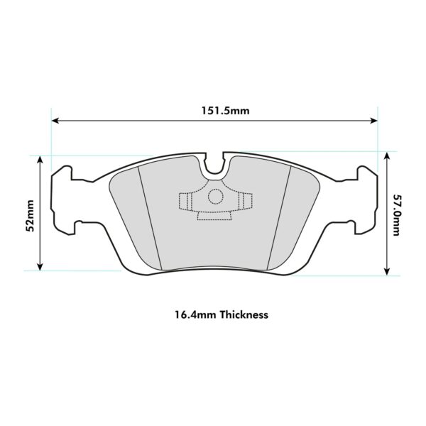 8001PT - PBS ProTrack Brake Pads; Front - Image 2